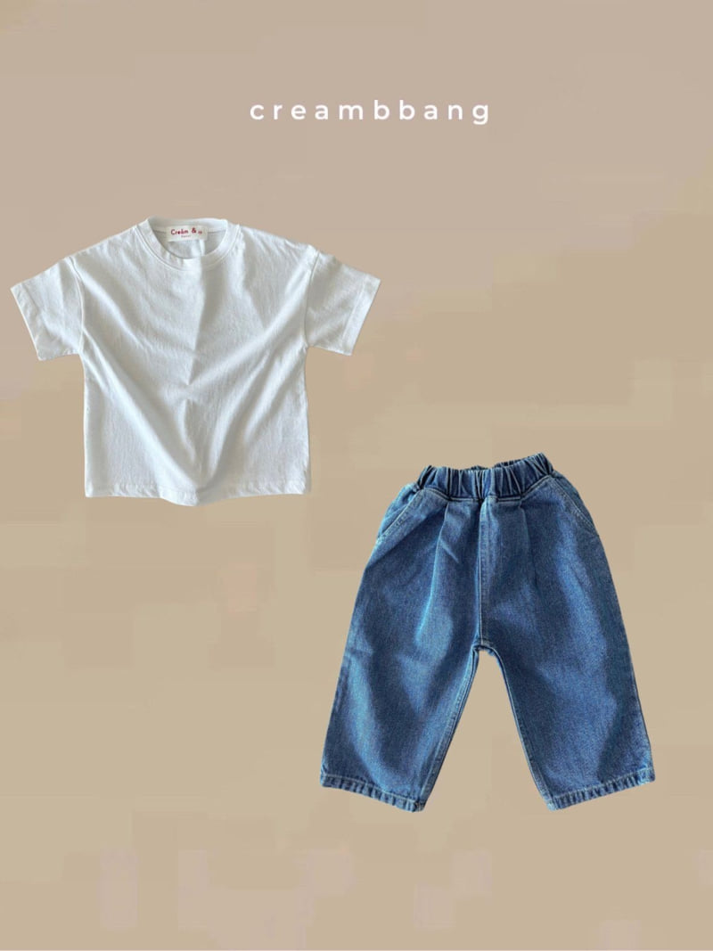 Cream Bbang - Korean Children Fashion - #minifashionista - Bio Washing Short Sleeve Tee - 5