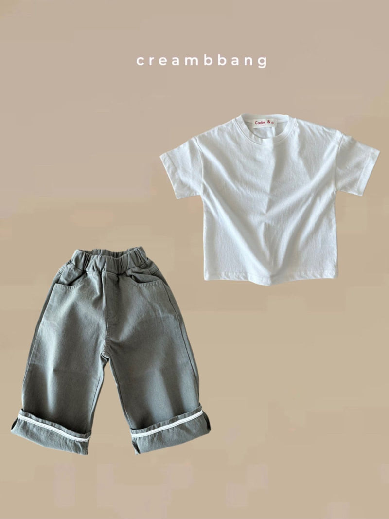 Cream Bbang - Korean Children Fashion - #toddlerclothing - Bio Washing Short Sleeve Tee - 8