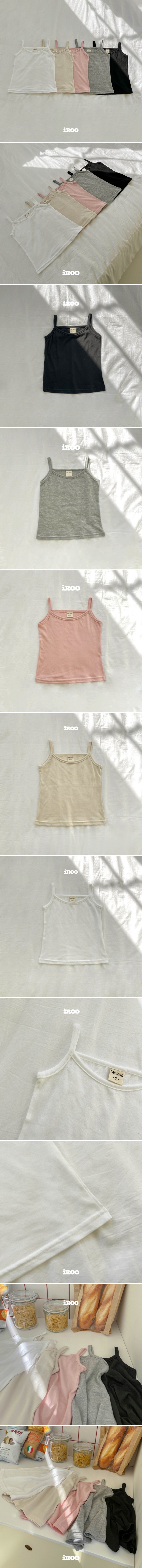 Dae Sung Sa - Korean Children Fashion - #fashionkids - Modal Plain Strap Sleeveless Tee