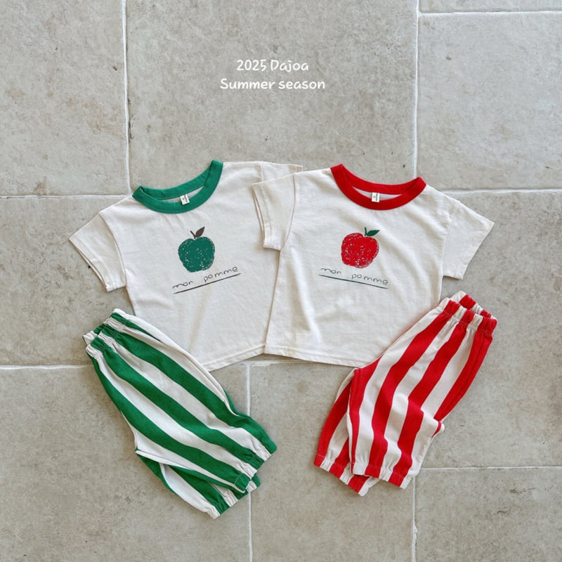 Dajoa - Korean Children Fashion - #stylishchildhood - Apple Top Bottom Set - 4