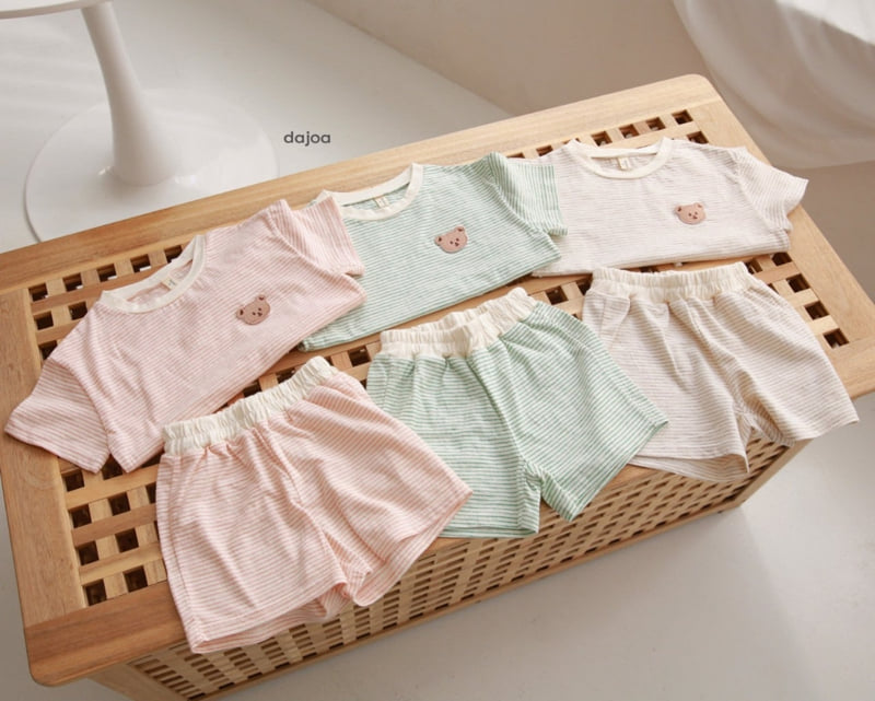 Dajoa - Korean Children Fashion - #childofig - Teddy Bear Top Bottom Set - 2