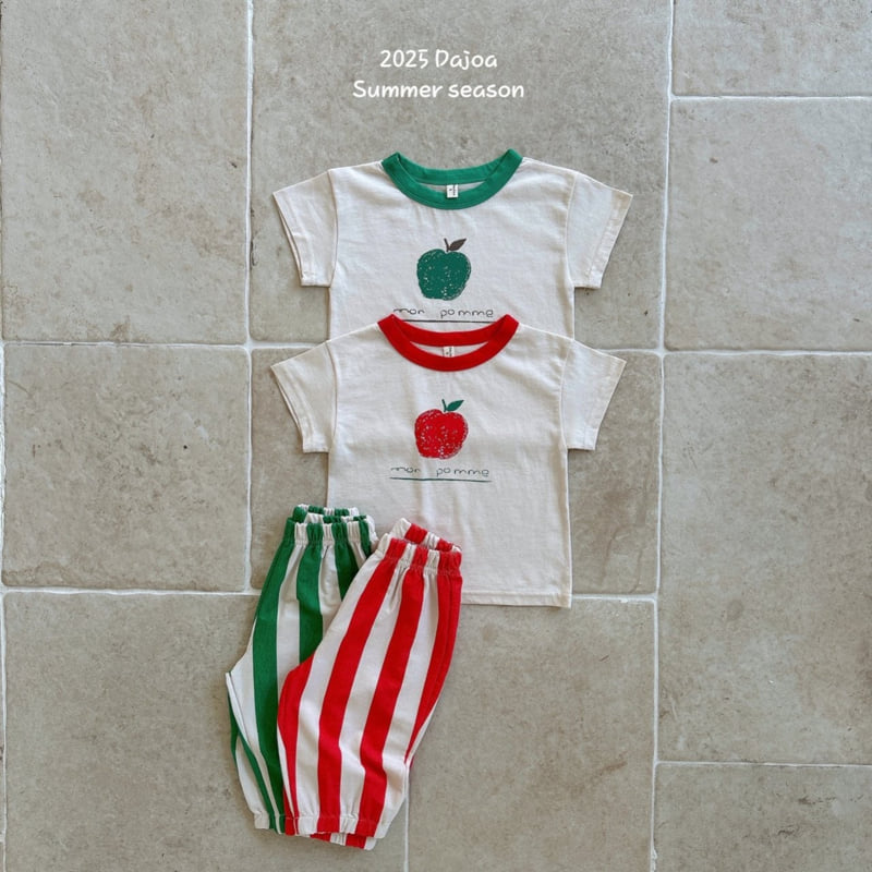 Dajoa - Korean Children Fashion - #childrensboutique - Apple Top Bottom Set - 5
