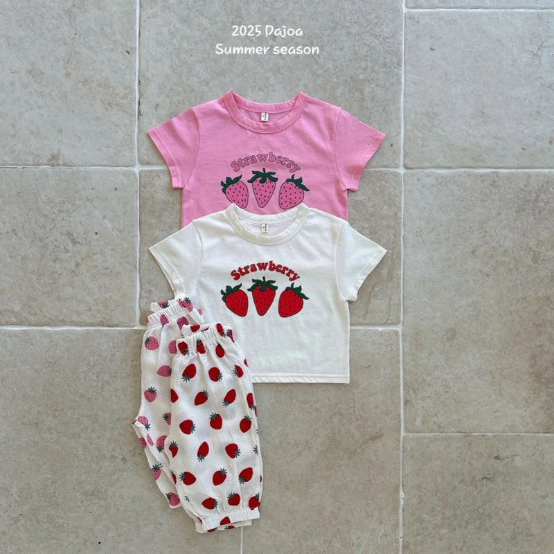 Dajoa - Korean Children Fashion - #designkidswear - Strawberry Top Bottom Set - 7