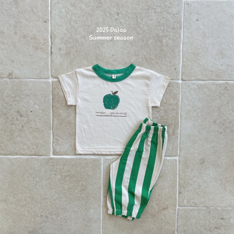 Dajoa - Korean Children Fashion - #discoveringself - Apple Top Bottom Set - 7