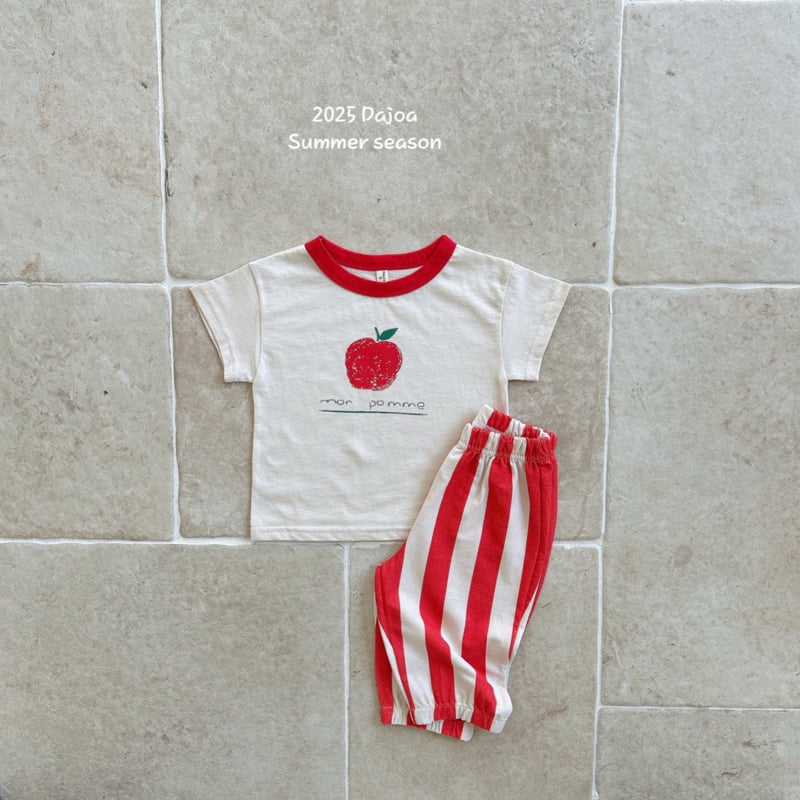 Dajoa - Korean Children Fashion - #fashionkids - Apple Top Bottom Set - 8