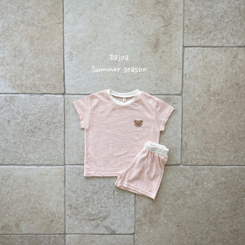 Dajoa - Korean Children Fashion - #kidsshorts - Teddy Bear Top Bottom Set - 7
