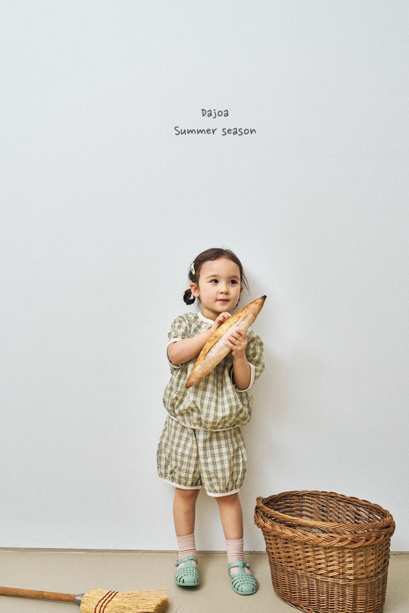 Dajoa - Korean Children Fashion - #kidzfashiontrend - Check Top Bottom Set - 3