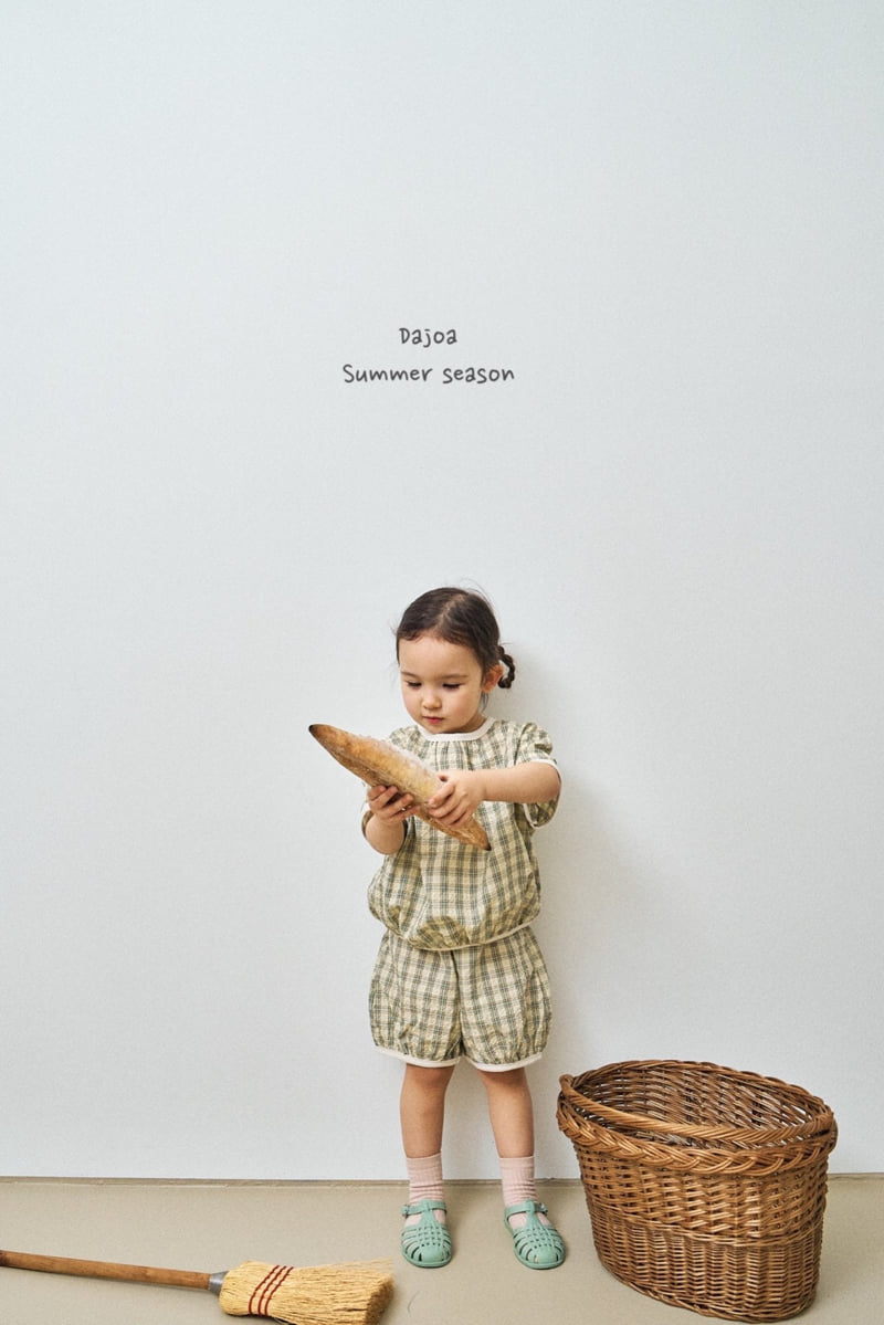 Dajoa - Korean Children Fashion - #littlefashionista - Check Top Bottom Set - 5