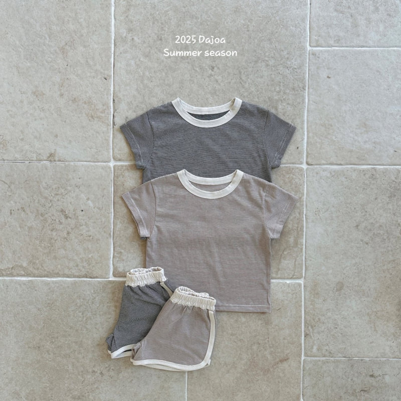 Dajoa - Korean Children Fashion - #magicofchildhood - Stripe Top Bottom Set - 5
