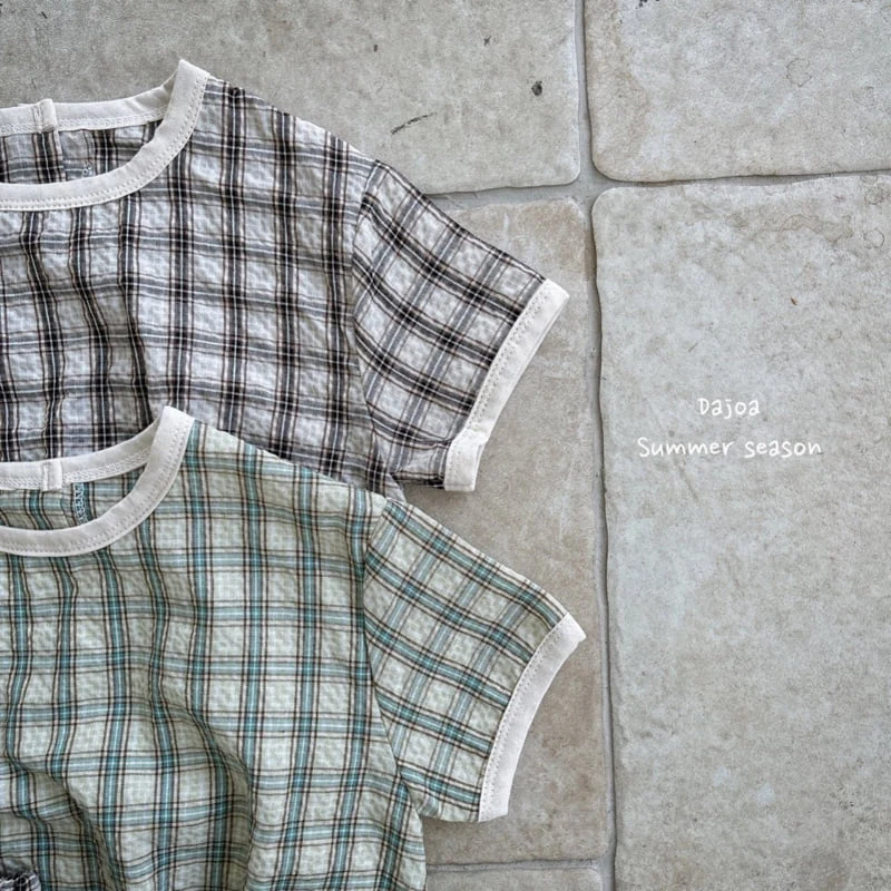 Dajoa - Korean Children Fashion - #stylishchildhood - Check Top Bottom Set - 11