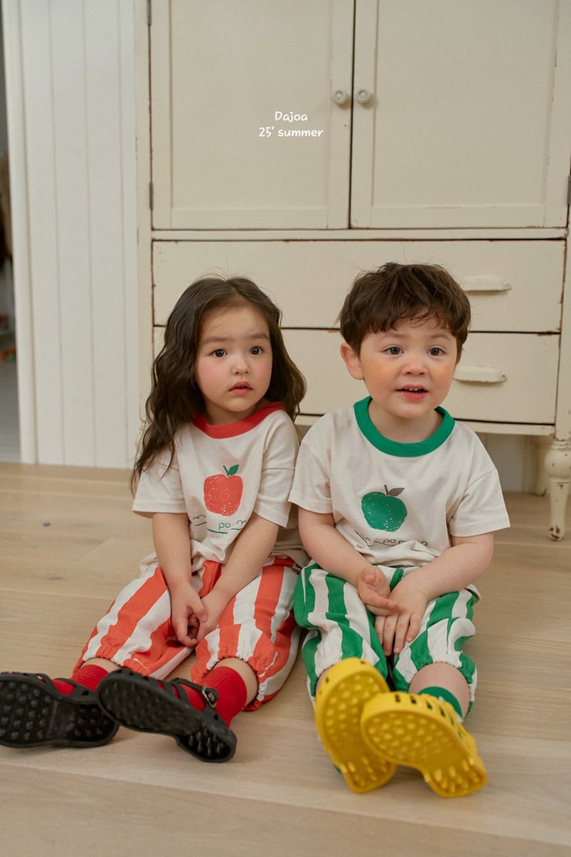 Dajoa - Korean Children Fashion - #todddlerfashion - Apple Top Bottom Set