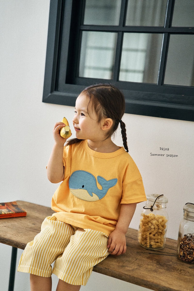 Dajoa - Korean Children Fashion - #todddlerfashion - Whale Top Bottom Set - 4