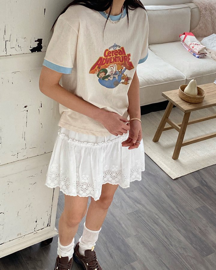 Diana - Korean Women Fashion - #womensfashion - Cereal Colored Tee - 4