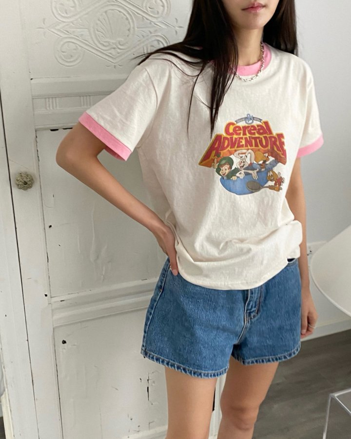 Diana - Korean Women Fashion - #momslook - Cereal Colored Tee - 6