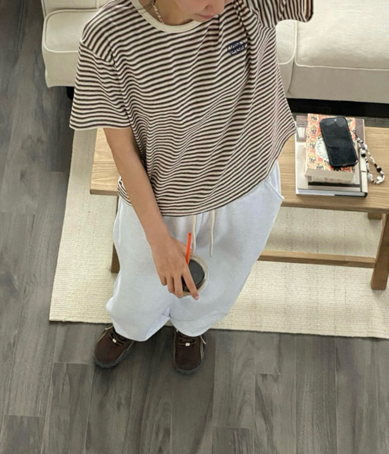 Diana - Korean Women Fashion - #momslook - Pie Stripe Tee - 3