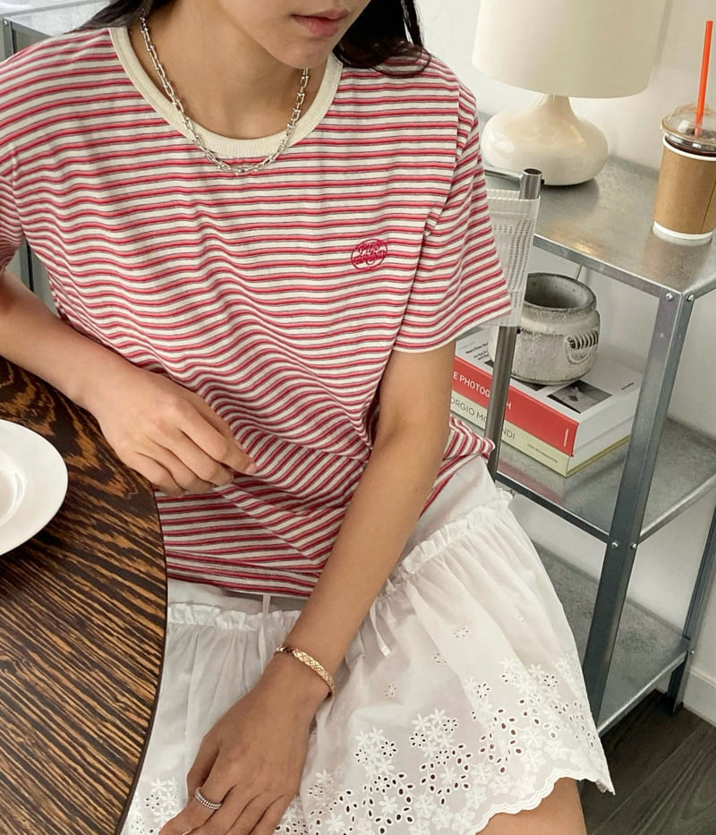 Diana - Korean Women Fashion - #momslook - Pie Stripe Tee - 7