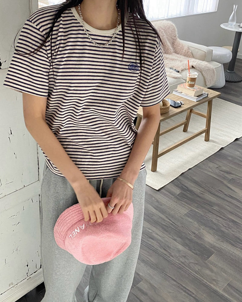 Diana - Korean Women Fashion - #momslook - Pie Stripe Tee - 9
