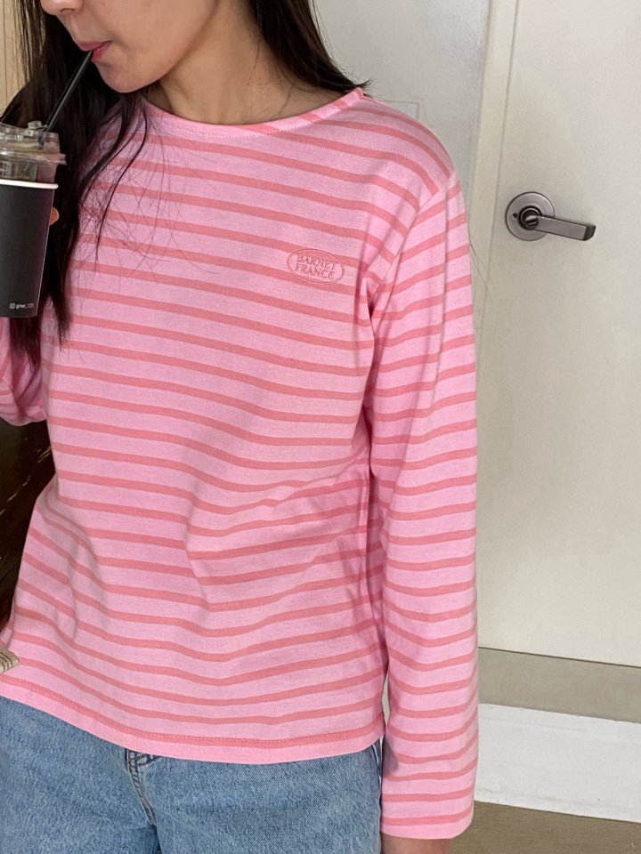Diana - Korean Women Fashion - #momslook - Andrew Stripe Tee - 3