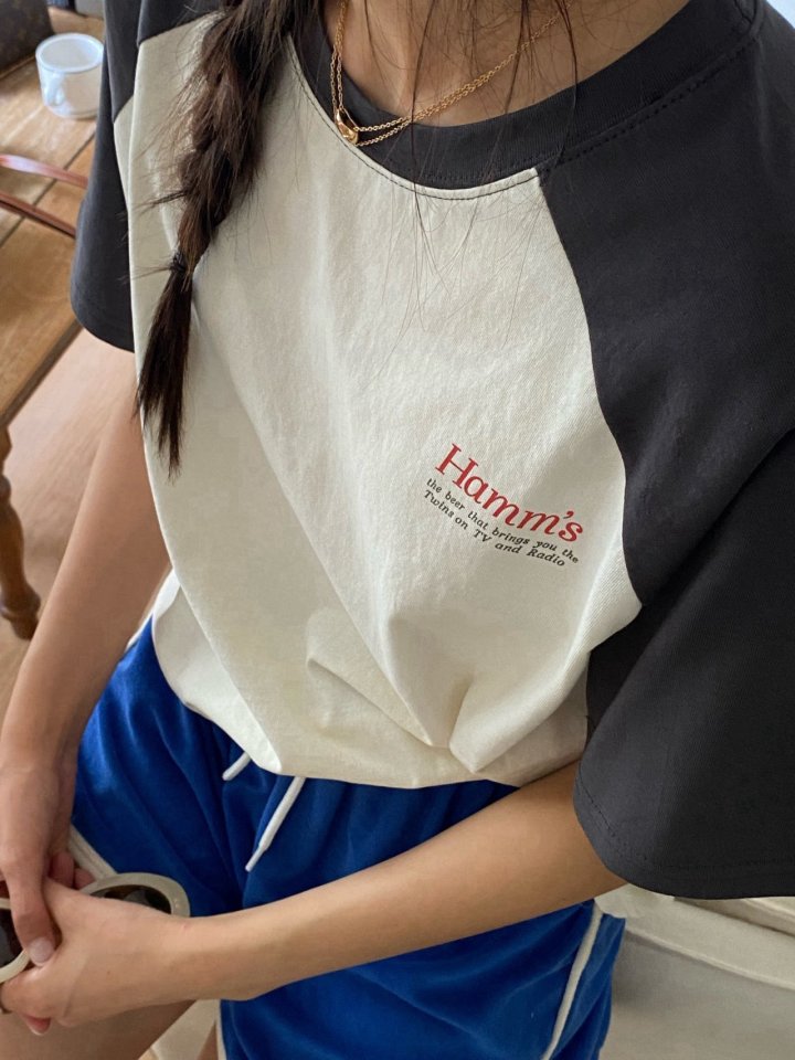 Diana - Korean Women Fashion - #restrostyle - Twins Colored Tee - 10