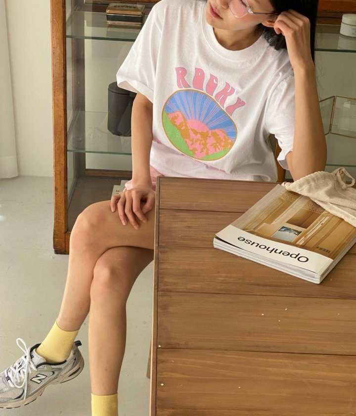 Diana - Korean Women Fashion - #romanticstyle - Rocky Tee - 12