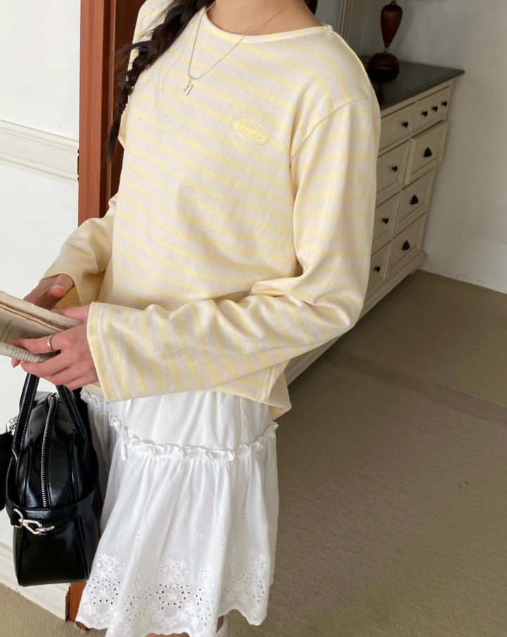 Diana - Korean Women Fashion - #romanticstyle - Andrew Stripe Tee - 10