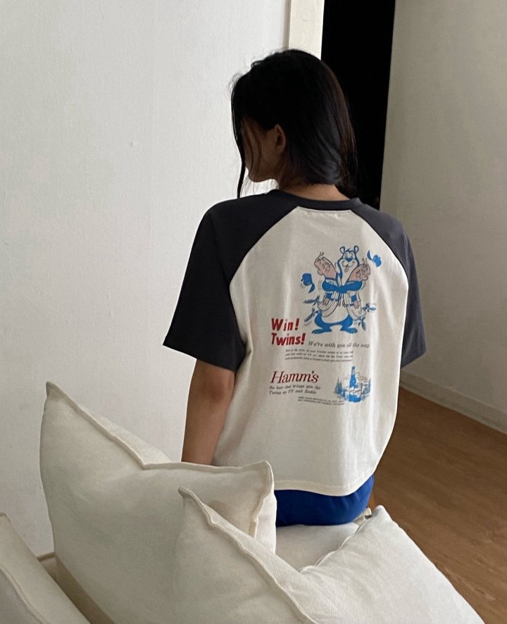 Diana - Korean Women Fashion - #vintageinspired - Twins Colored Tee - 7