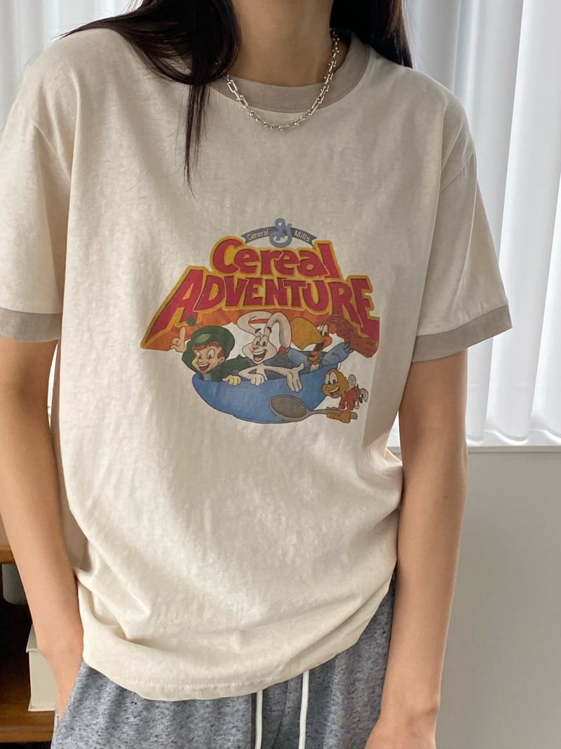Diana - Korean Women Fashion - #womensfashion - Cereal Colored Tee