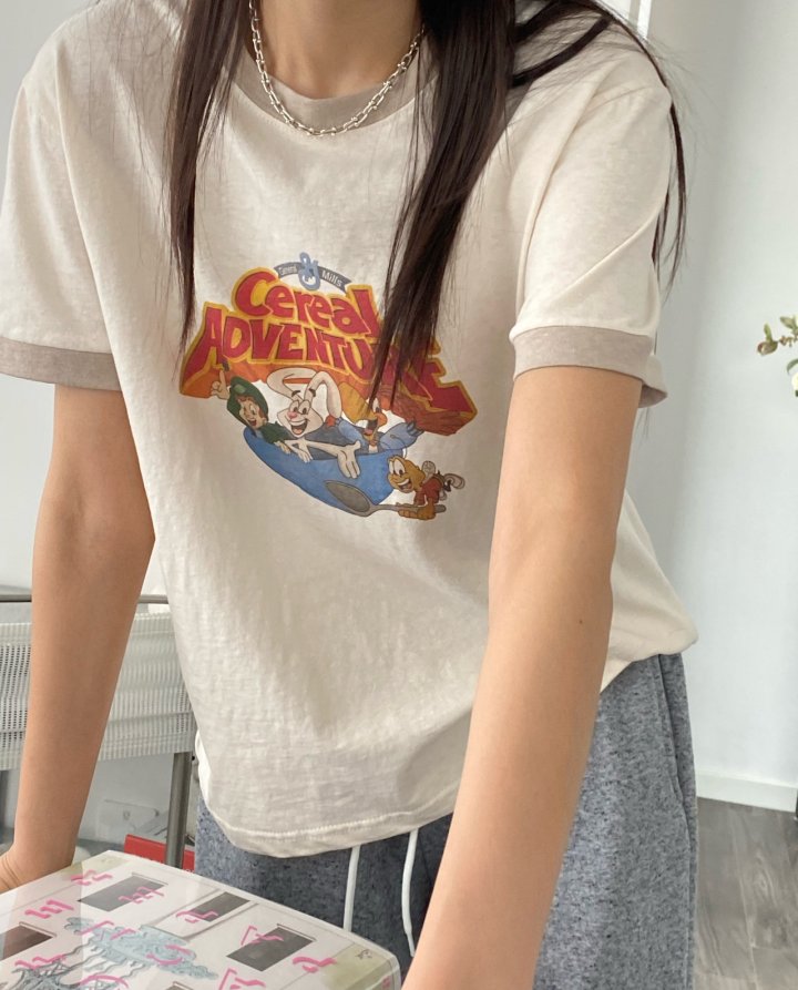 Diana - Korean Women Fashion - #womensfashion - Cereal Colored Tee - 11