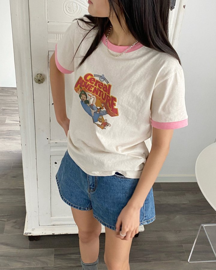 Diana - Korean Women Fashion - #womensfashion - Cereal Colored Tee - 5