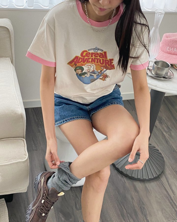 Diana - Korean Women Fashion - #womensfashion - Cereal Colored Tee - 7
