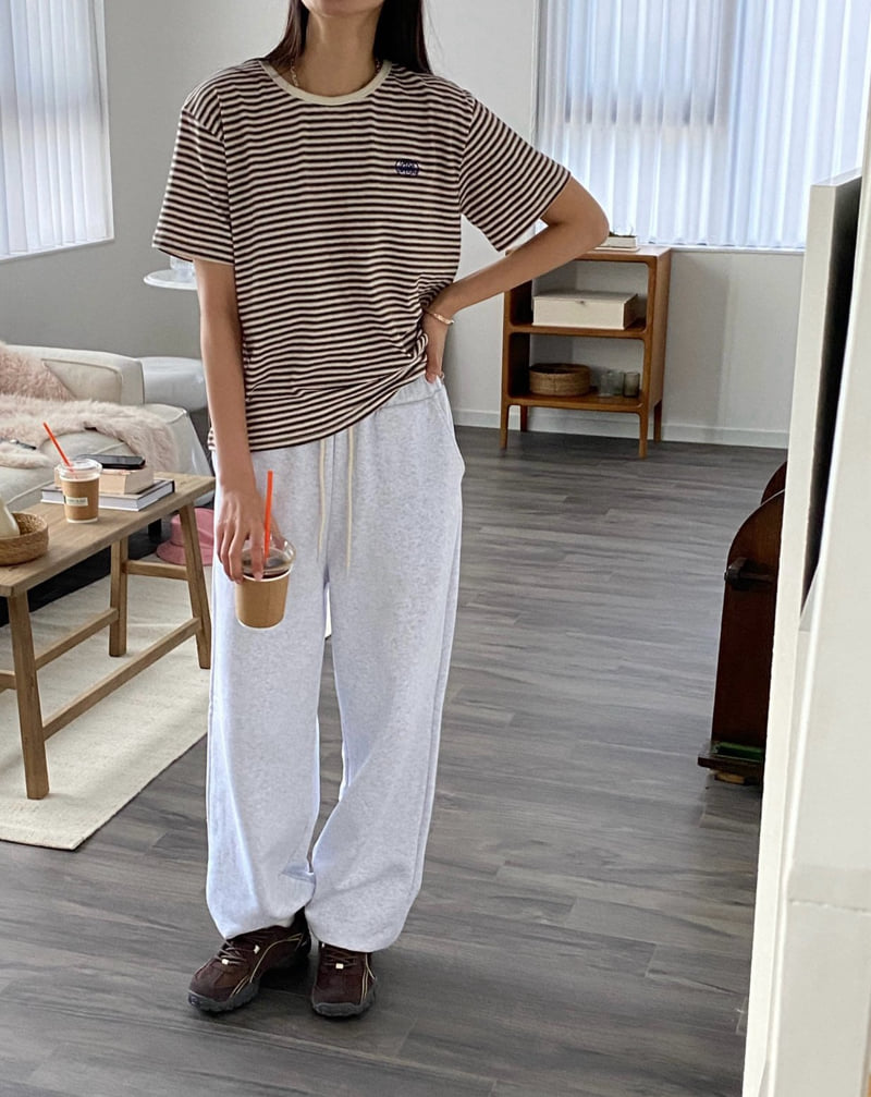 Diana - Korean Women Fashion - #womensfashion - Pie Stripe Tee - 2