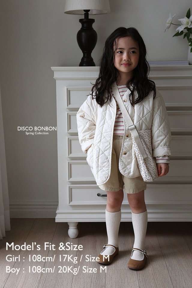 Disco Bonbon - Korean Children Fashion - #discoveringself - Cream Quilted Jumper - 2