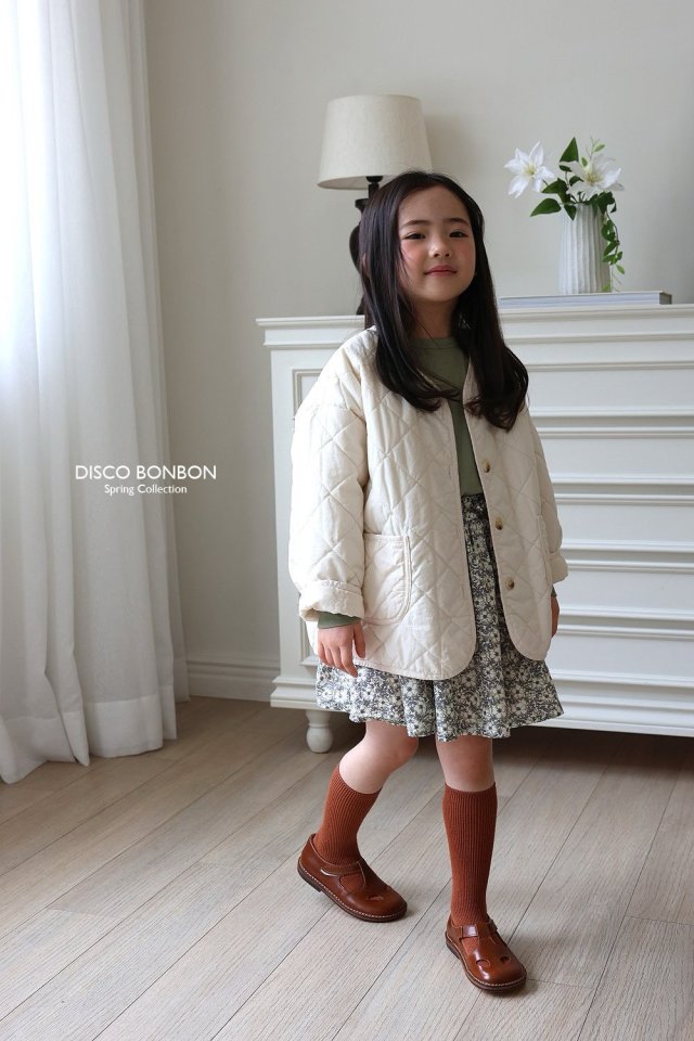 Disco Bonbon - Korean Children Fashion - #fashionkids - Cream Quilted Jumper - 3