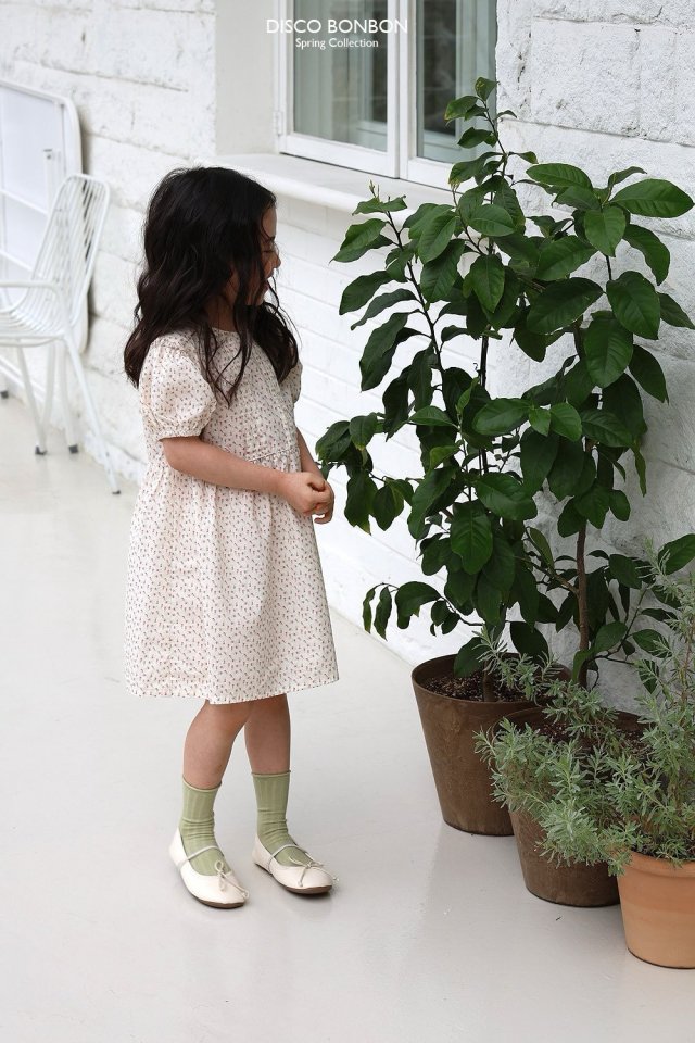 Disco Bonbon - Korean Children Fashion - #kidzfashiontrend - Small Flower One-piece - 5