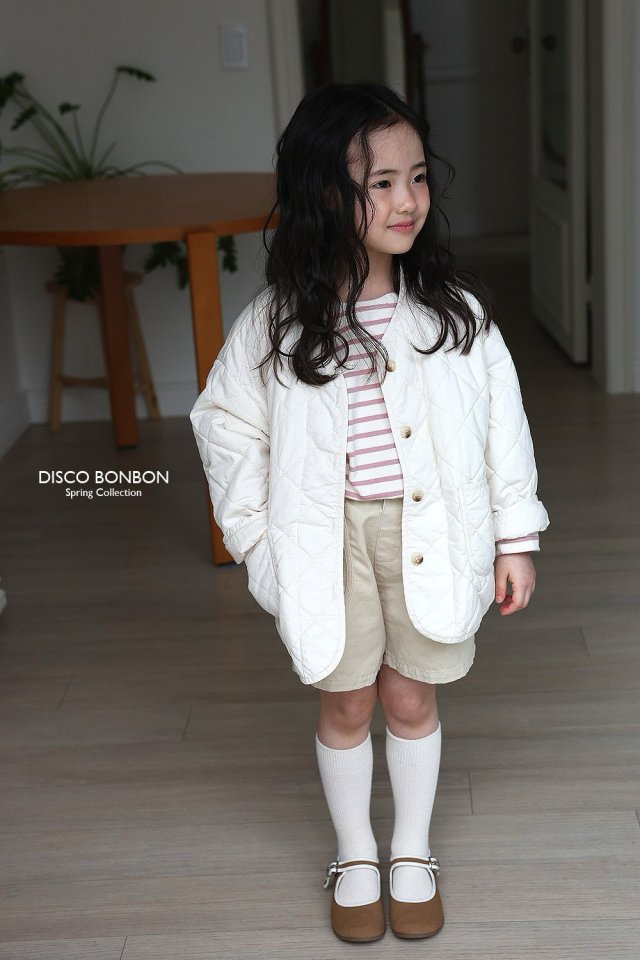 Disco Bonbon - Korean Children Fashion - #littlefashionista - Cream Quilted Jumper - 8