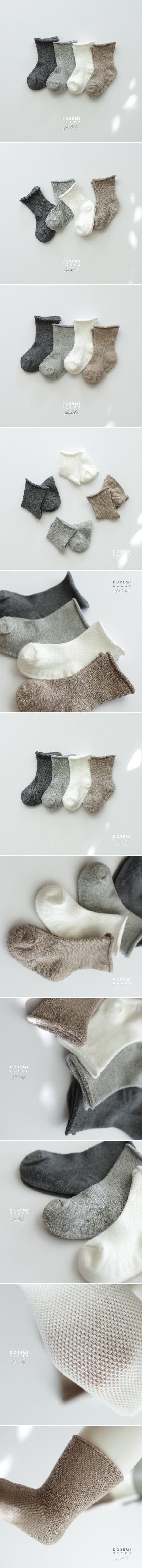 Doremi Socks - Korean Baby Fashion - #babyboutique - Mesh Basic Socks