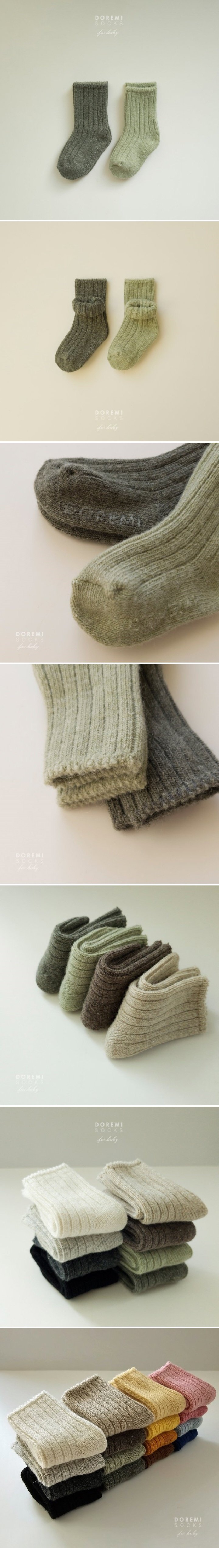 Doremi Socks - Korean Baby Fashion - #babyclothing - Rib Green Tea Set