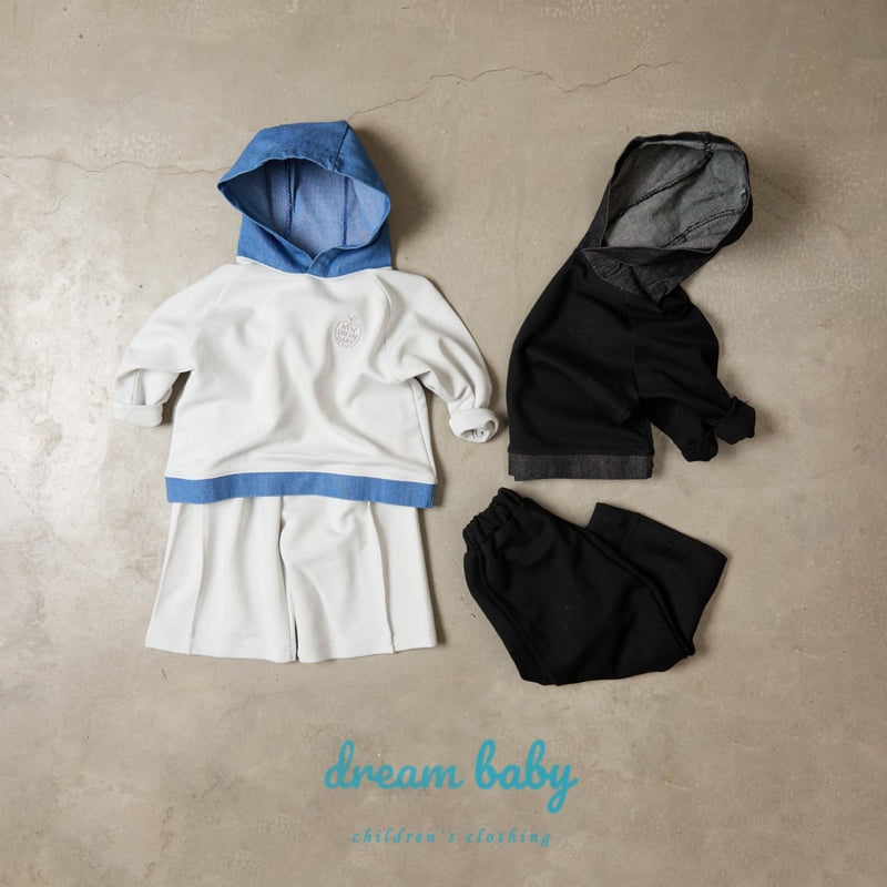 Dream Baby - Korean Children Fashion - #kidsshorts - Denim Layered Hoodie - 12