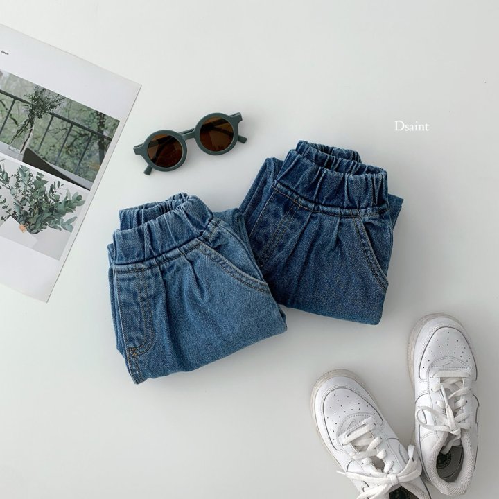 Dsaint - Korean Children Fashion - #Kfashion4kids - Baggy Denim Pants - 7