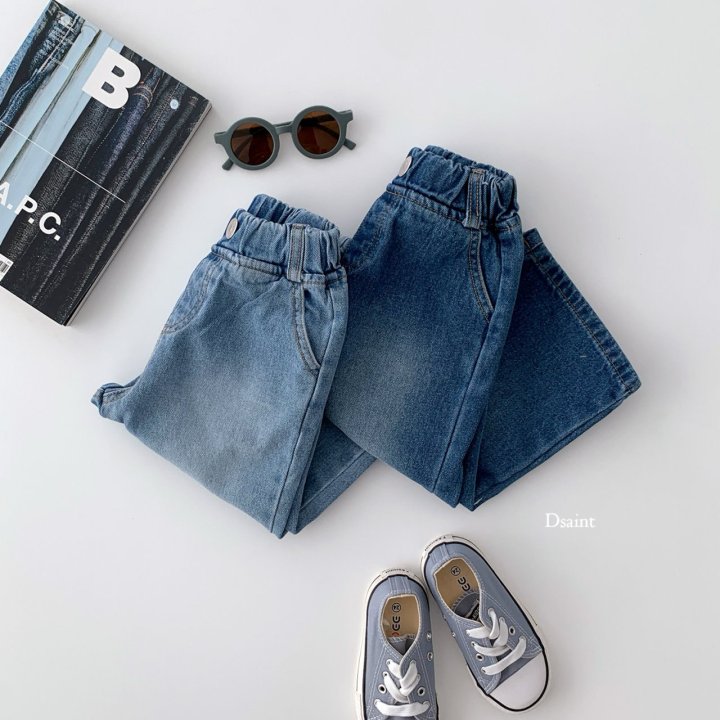 Dsaint - Korean Children Fashion - #Kfashion4kids - Street Knee Wide Denim Pants - 6