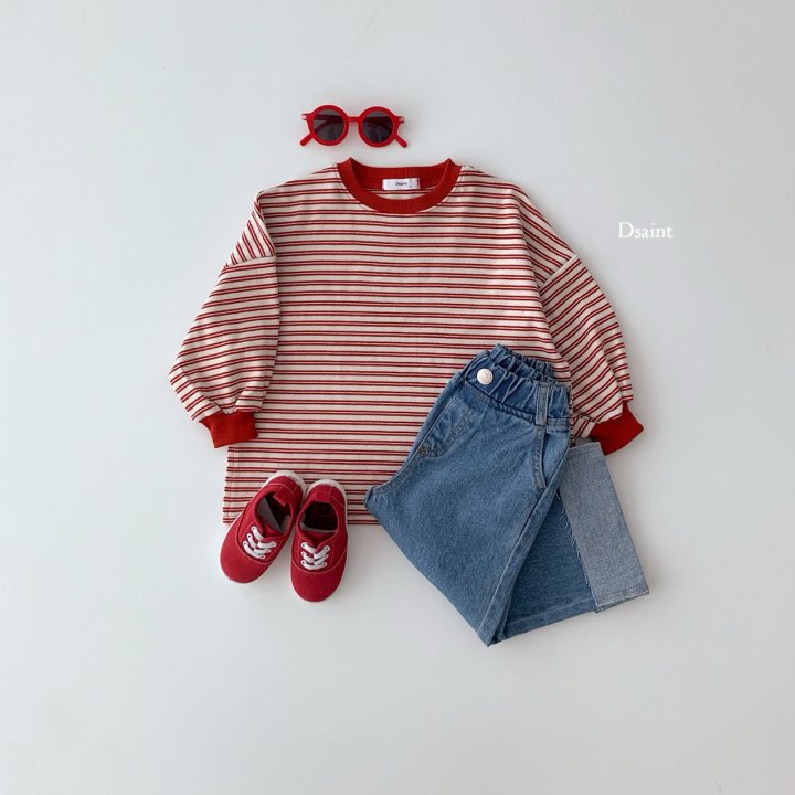 Dsaint - Korean Children Fashion - #Kfashion4kids - Coco Stripe Sweatshirts - 7