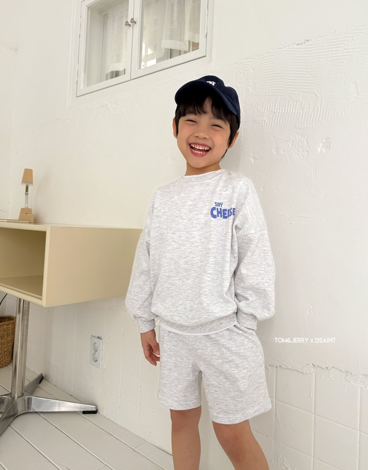 Dsaint - Korean Children Fashion - #Kfashion4kids - Say Cheese Shorts Top Bottom Set - 9