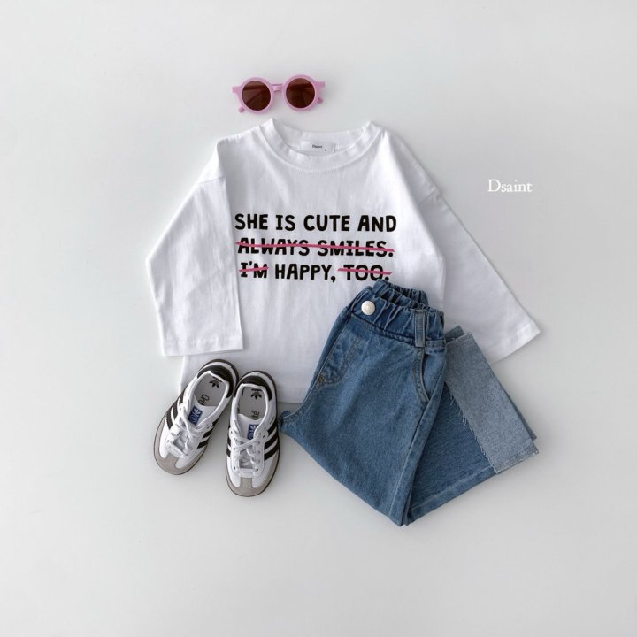 Dsaint - Korean Children Fashion - #childofig - Cutting Wide Roll Up Denim Pants - 9