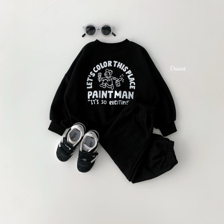 Dsaint - Korean Children Fashion - #childofig - Paint Top Bottom Set - 9