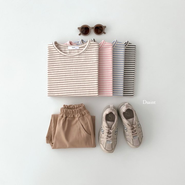 Dsaint - Korean Children Fashion - #childofig - Basic Essentials Stripe Tee - 7