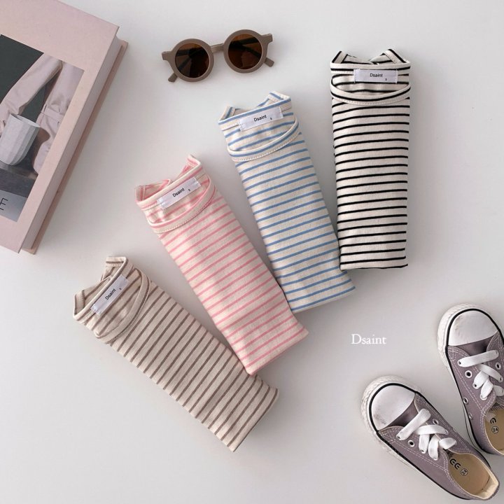 Dsaint - Korean Children Fashion - #childrensboutique - Basic Essentials Stripe Tee - 8