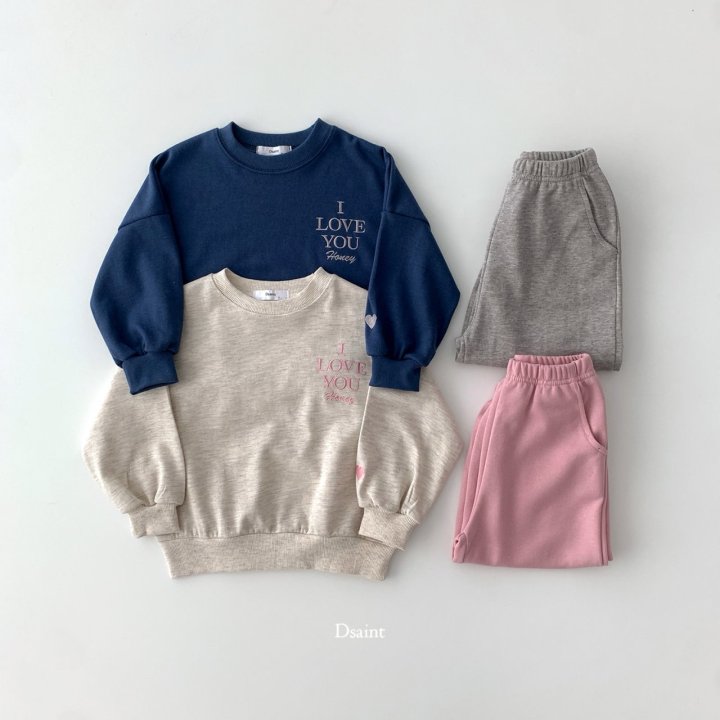 Dsaint - Korean Children Fashion - #childrensboutique - I Love Set