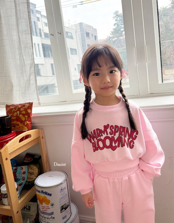 Dsaint - Korean Children Fashion - #designkidswear - Blooming Crop Wide Set - 10