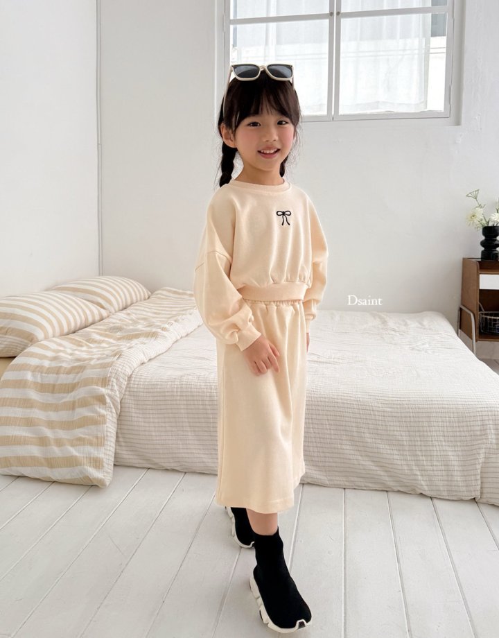 Dsaint - Korean Children Fashion - #designkidswear - Ribbon Banding Skirt Set - 9
