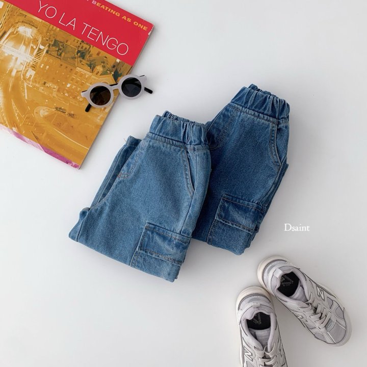 Dsaint - Korean Children Fashion - #discoveringself - Refit Cargo Denim Pants - 6